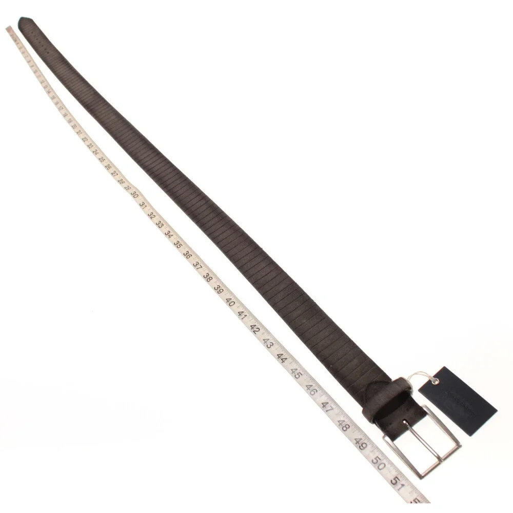 Veneta Cinture NWT Classic Belt Size 115 (US 44) in Gray Leather Made in Italy